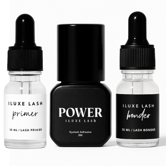 Retention Trio – Eyelash Retention Trio | Primer + Adhesive + Super Bonder - iLuxe Lash