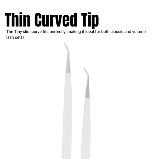 Angel Tweezer Duo| L 90 Degree + Tiny Tip Isolation Eyelash Tweezer - iLuxe Lash 